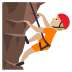 🧗🏼 person climbing: medium-light skin tone display on JoyPixels